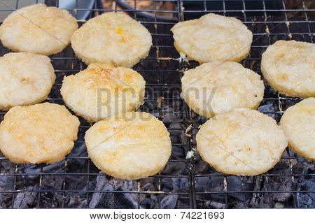 Grilled sticky rice