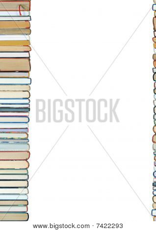 Стопка книг на белом фоне