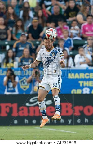 CARSON, CA - OCT 19: Dan Gargan in action during the Los Angeles Galaxy MLS game against the Seattle Sounders on October 19th 2014 at the StubHub Center.