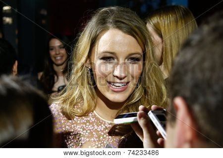 NEW YORK-OCT 16: Actress Blake Lively attends God's Love We Deliver, Golden Heart Awards on October 16, 2014 in New York City. 