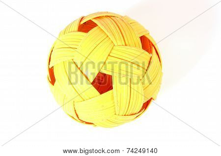 Sepak Takraw On A White Background