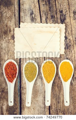 Spices Recipe Background.