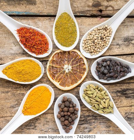 Spices Recipe Background.