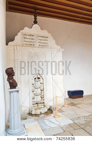 Pushkib Bust And Bakhchisaray Fountain, Crimea