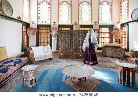 Dwelling Room Of Harem In Khan's Palace In Khan's Palace, Crimea