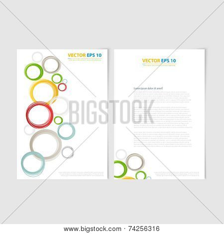 Flyer template back and front design.