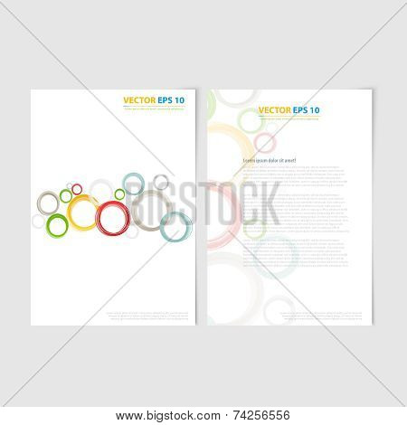 Flyer template back and front design.