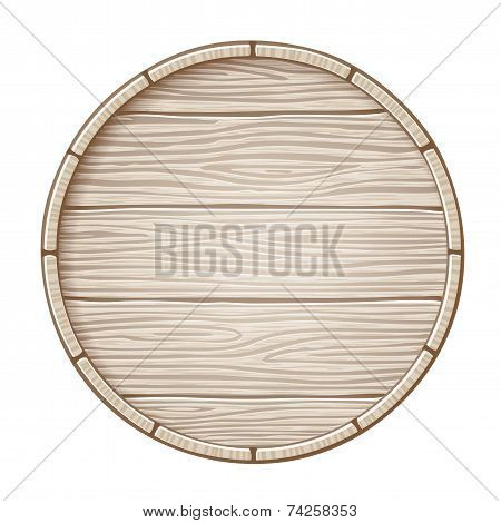 Vector wooden barrel