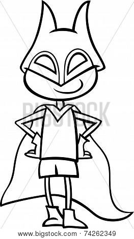 Superhero Boy Cartoon Coloring Page