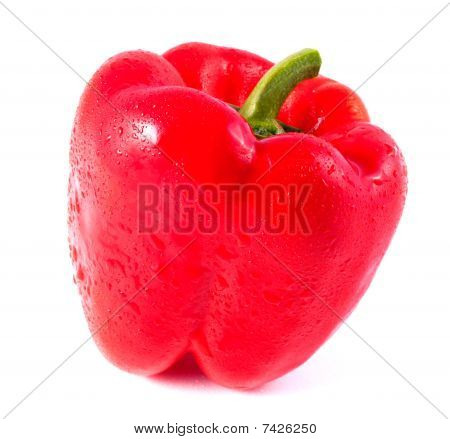 Pimiento rojo con condensación