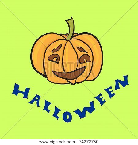 Happy Halloween cut out pumpkin