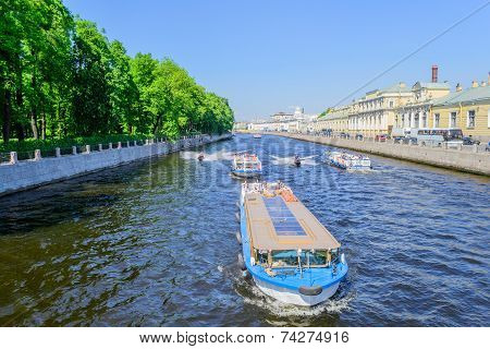 The Fontanka river in Saint Petersburg