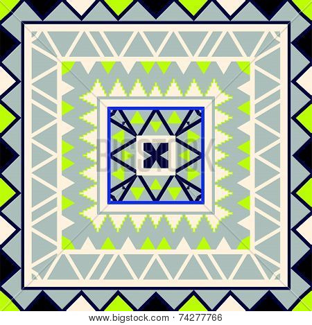 Tribal square print