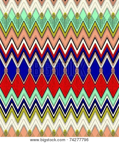 Retro zigzag pattern in vector.