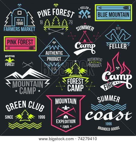 Set Of Retro Vintage Badges And Label Graphics