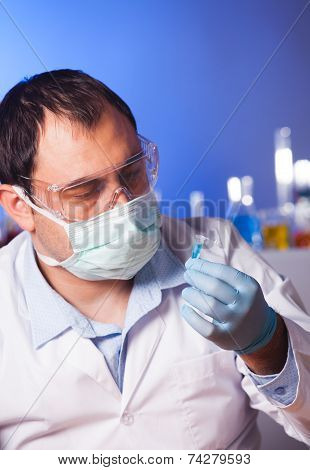 Scientist is thinking