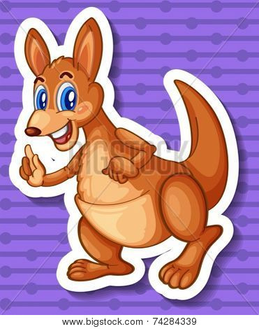 Illustration of a close up kangaroo