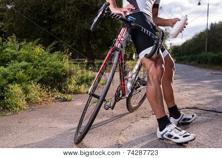 Man riding a bike
