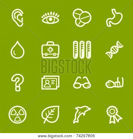 Medicine web icons set