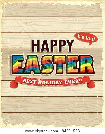 Vintage Easter poster design