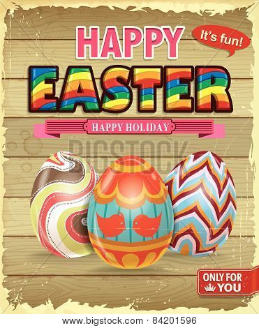 Vintage Easter poster design