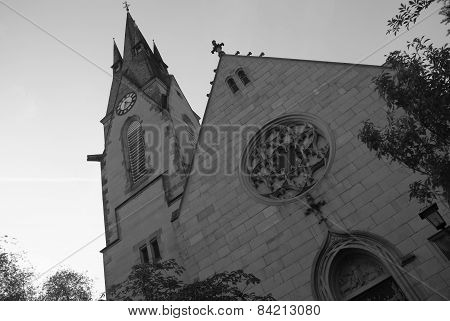peace church of Hanau in black, white