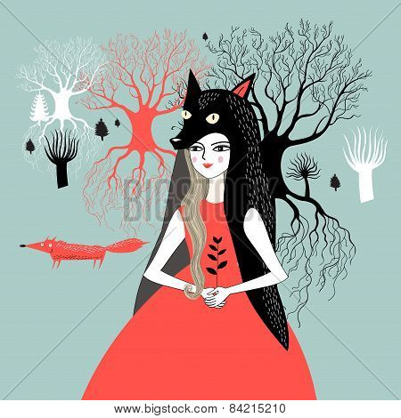 Portrait Of A Girl Nature