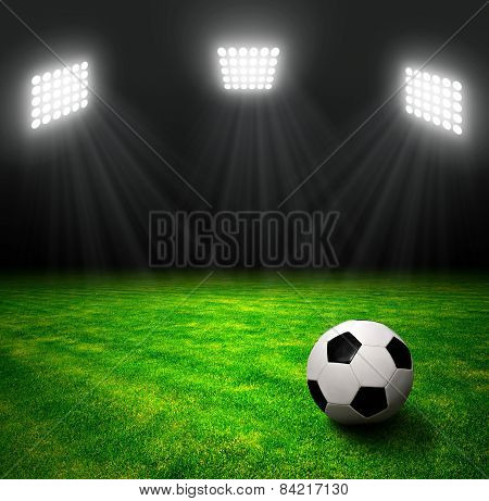 Soccer ball in grass