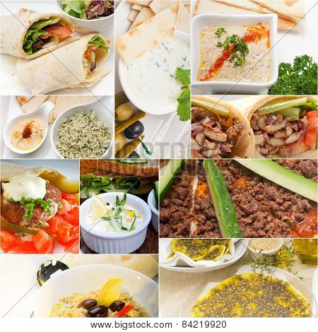 Arab Middle Eastern Food Collage