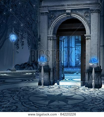 Elves palace background