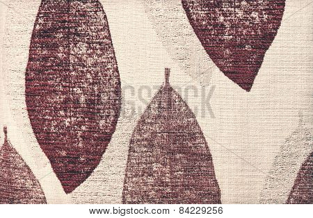 Vintage - Red Leaf Chintz Cloth Texture