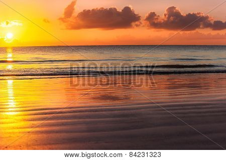 Beginning Of The Day, Sunrise, Landscape, Morning Ocean, Vacation, Travel