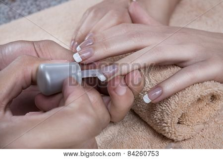 Manicure. Nail polish.