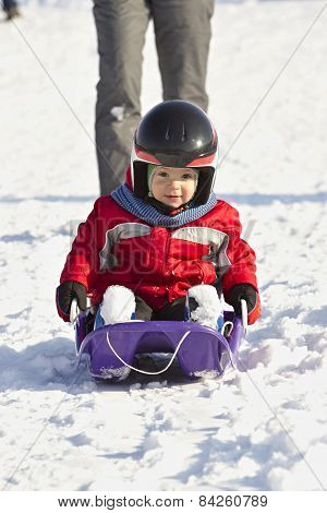 Baby On Sled