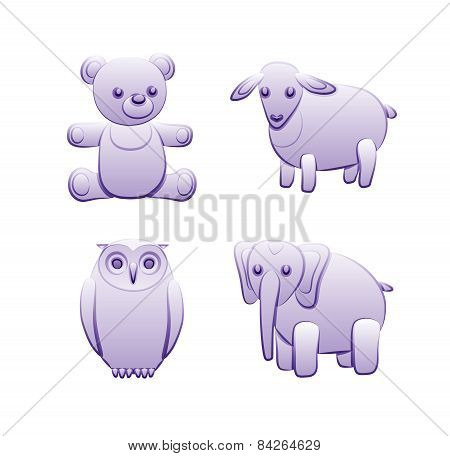 Toy Animals. The First Set.