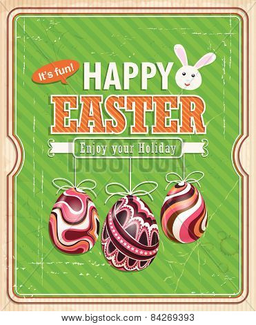 Vintage Easter poster design