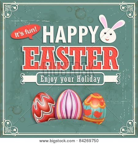 Vintage Easter poster design