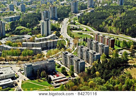 Vilnius City Capital Of Lithuania Aerial View