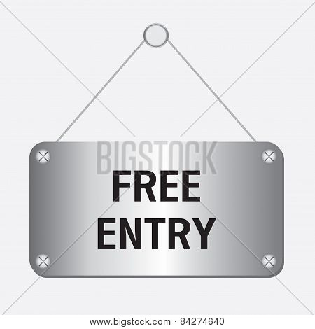 silver metallic free entry