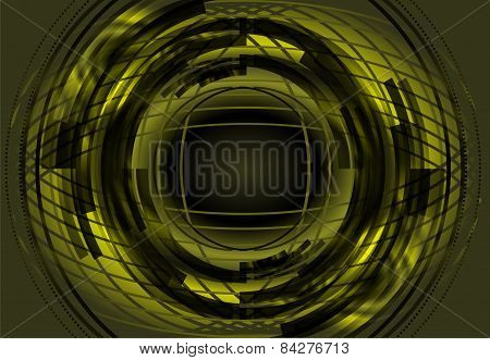 Green abstract circle background
