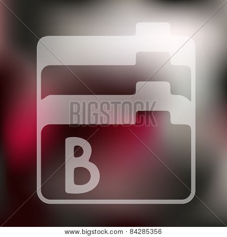 folder icon on blurred background