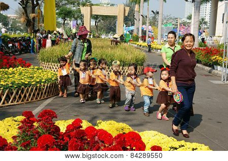 Asian Kid, Outdoor Activity, Vietnamese Preschool Children