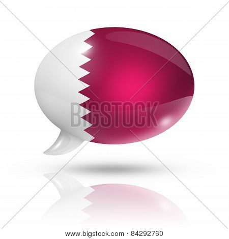 Qatar Flag Speech Bubble