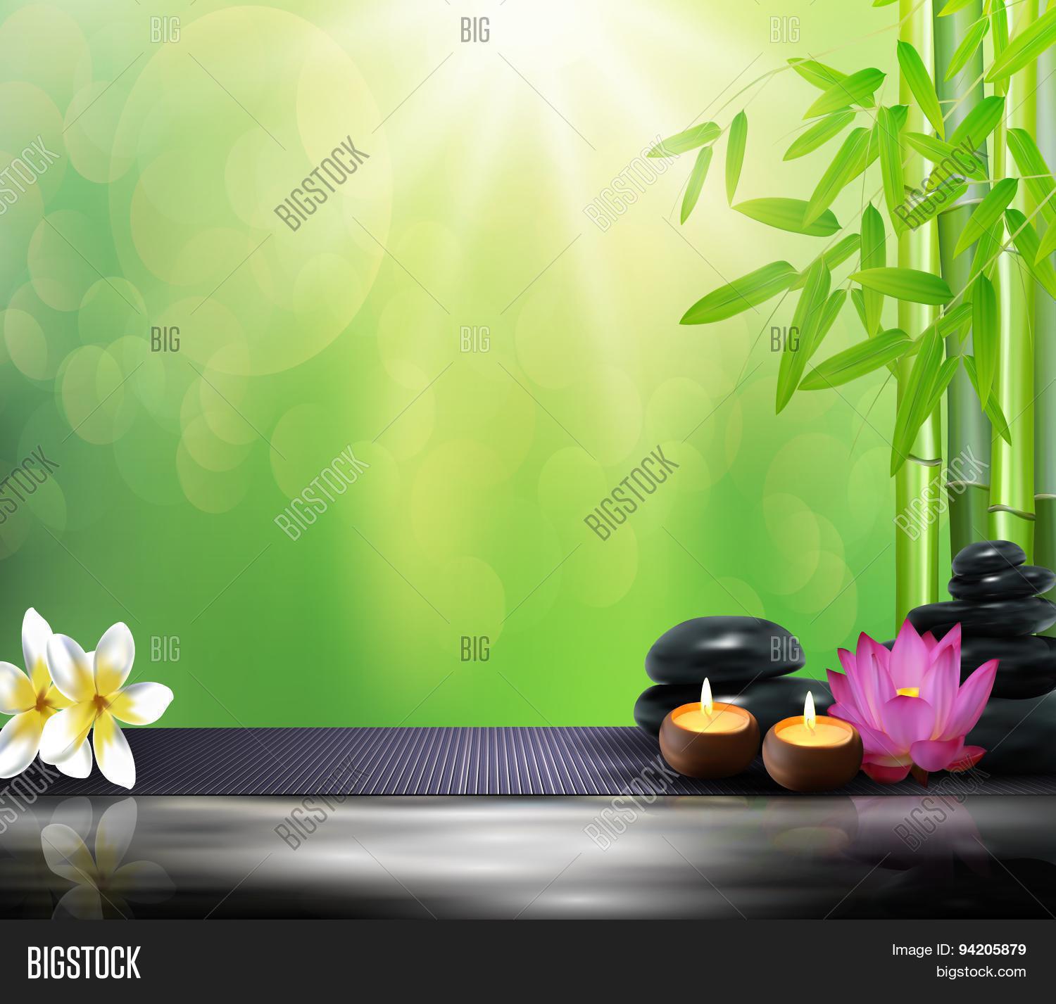Bamboo Flowers Vector Photo Free Trial Bigstock