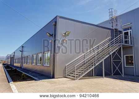 Aluminum Facade On Industrial Building