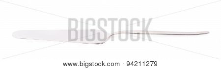 Steel metal cake server tool isolated