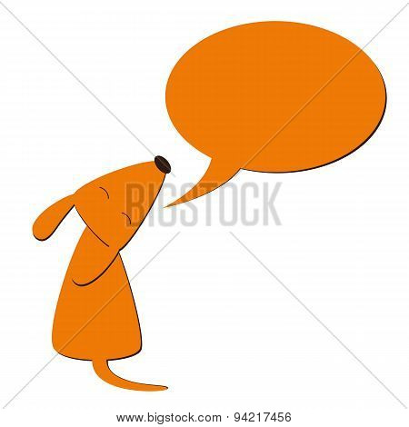 Dog And Speech Bubble