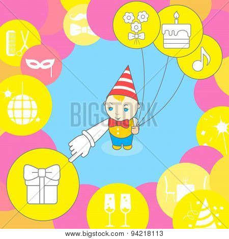 Flat Design Modern Vector Illustration Icons Set Of Event And Holiday. User Choose Online Service: R