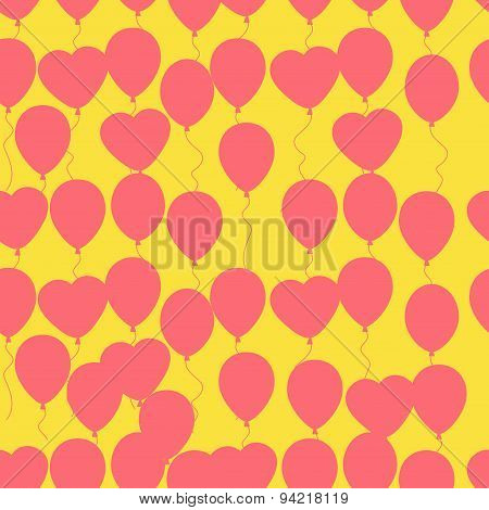 Retro Flat Balloons Pattern. Great For Birthday, Wedding, Anniversary, Rewarding And Winning Design.