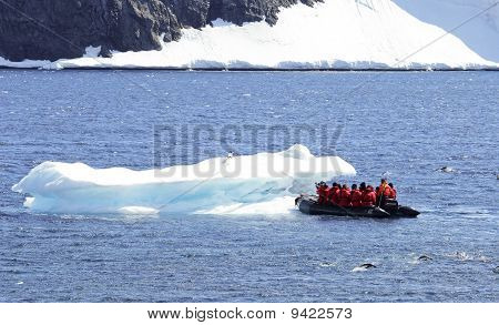 Tourists viewing Iceberg